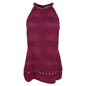 NWT Michael Kors Women's Printed Studded Halter Top-ET-S $84